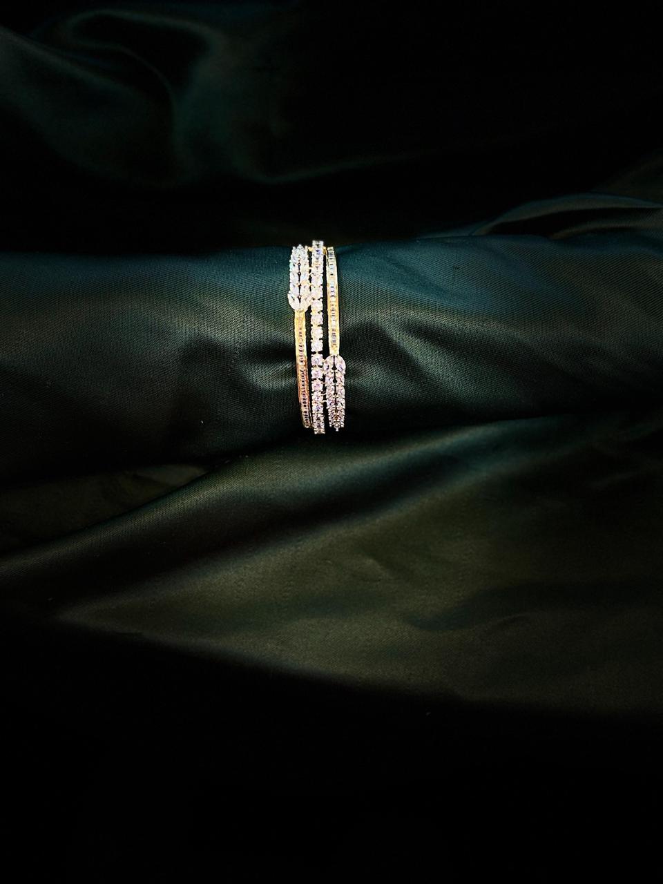 Golden Grace Sparkle Bangles
