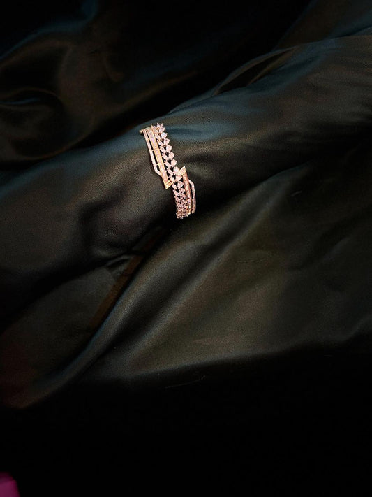 Rosé Luxe Wave Bangles
