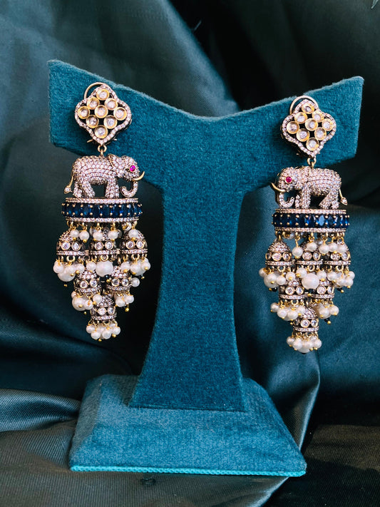 Opulent Elephant Cascade Earrings