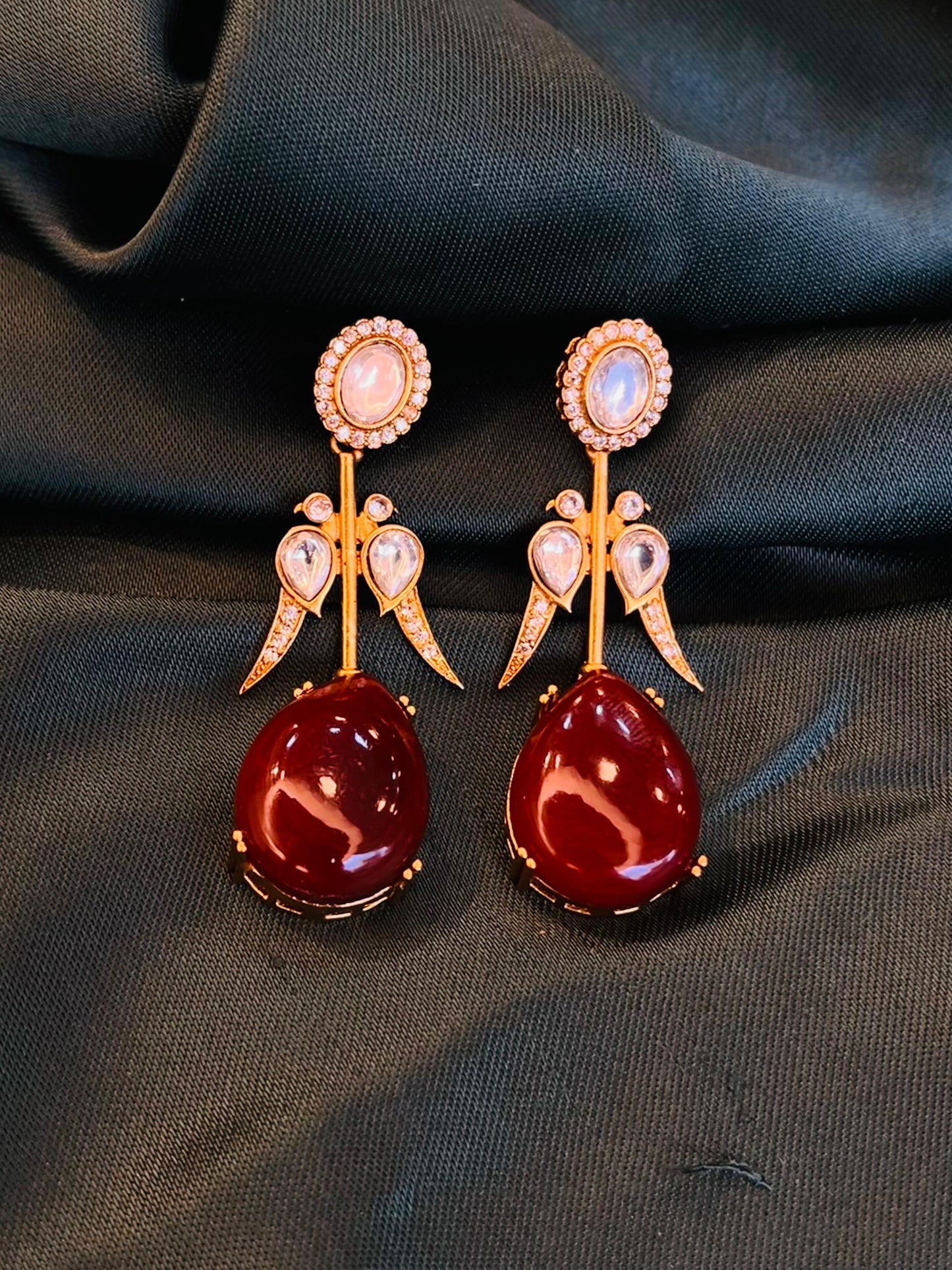 Verdant Elegance Statement Earrings